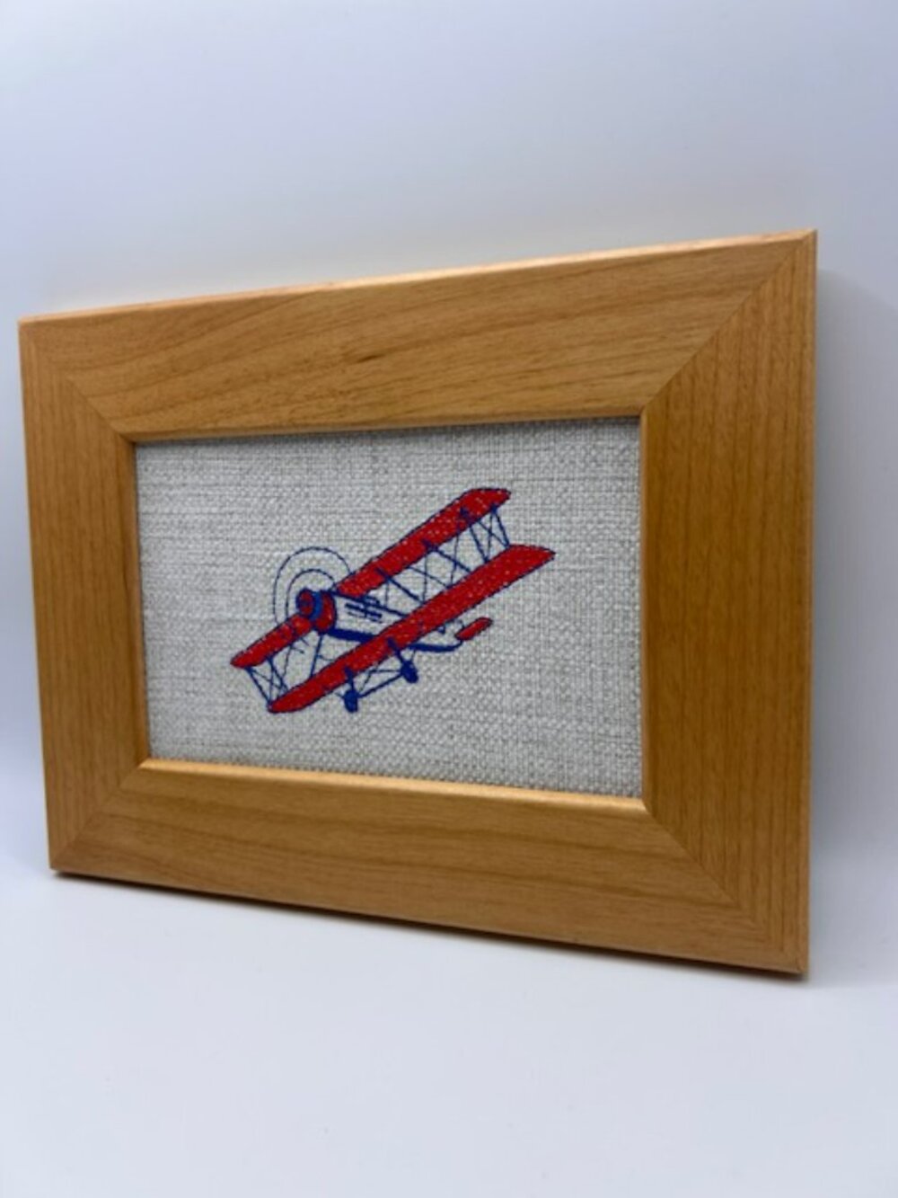 Homemade Airplane Framed 4X6 Embroidery Art - Picture 4 of 6
